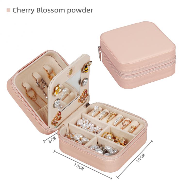 TravLuma Portable Travel Jewelry Case with Mirror