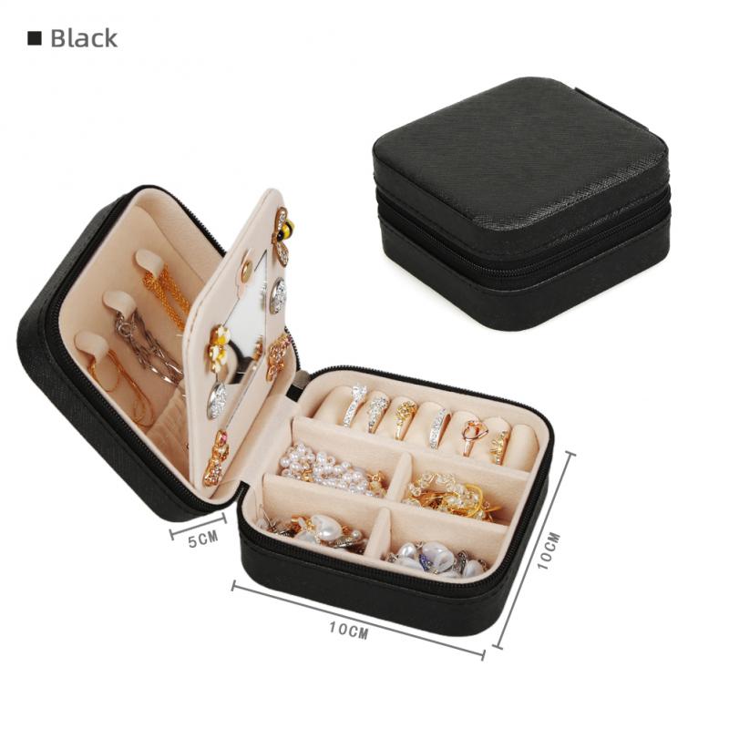 TravLuma Portable Travel Jewelry Case with Mirror