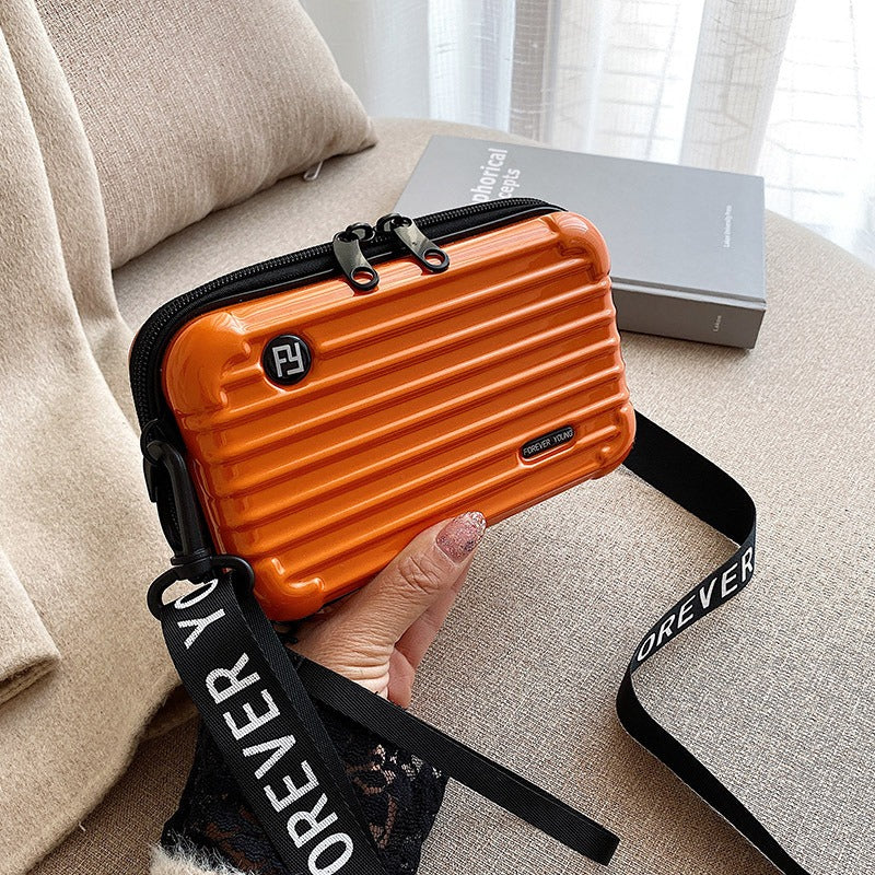 PC hard shell toiletry bag 7-inch shoulder crossbody bag hand storage bag suitcase small bag