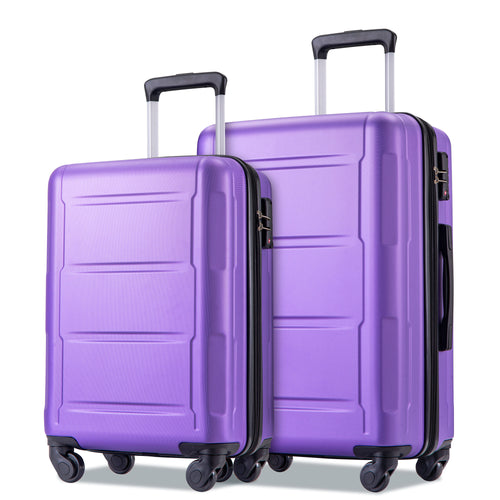 TravLuma 2-Piece Expandable Luggage Set – Purple