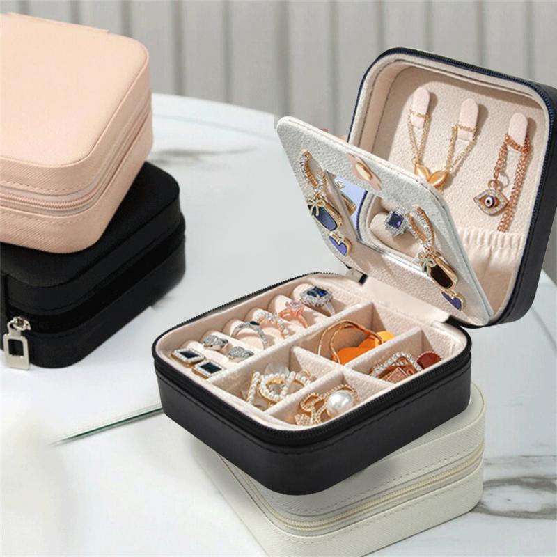 TravLuma Portable Travel Jewelry Case with Mirror