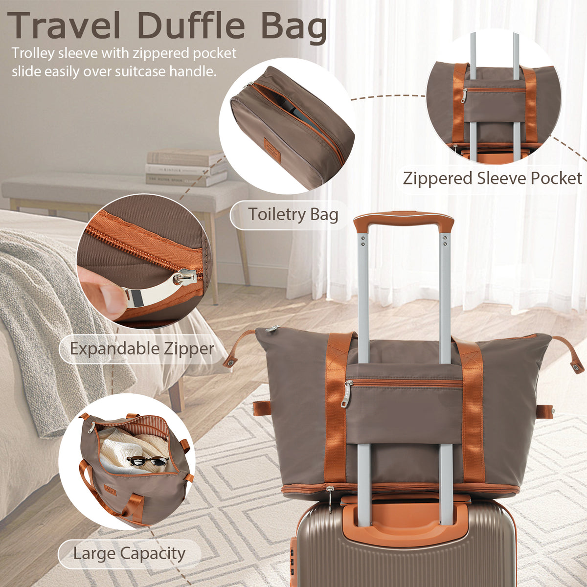 TravLuma 3-Piece Hardshell Luggage Set