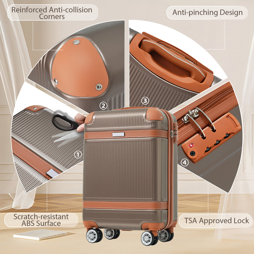 TravLuma 3-Piece Hardshell Luggage Set
